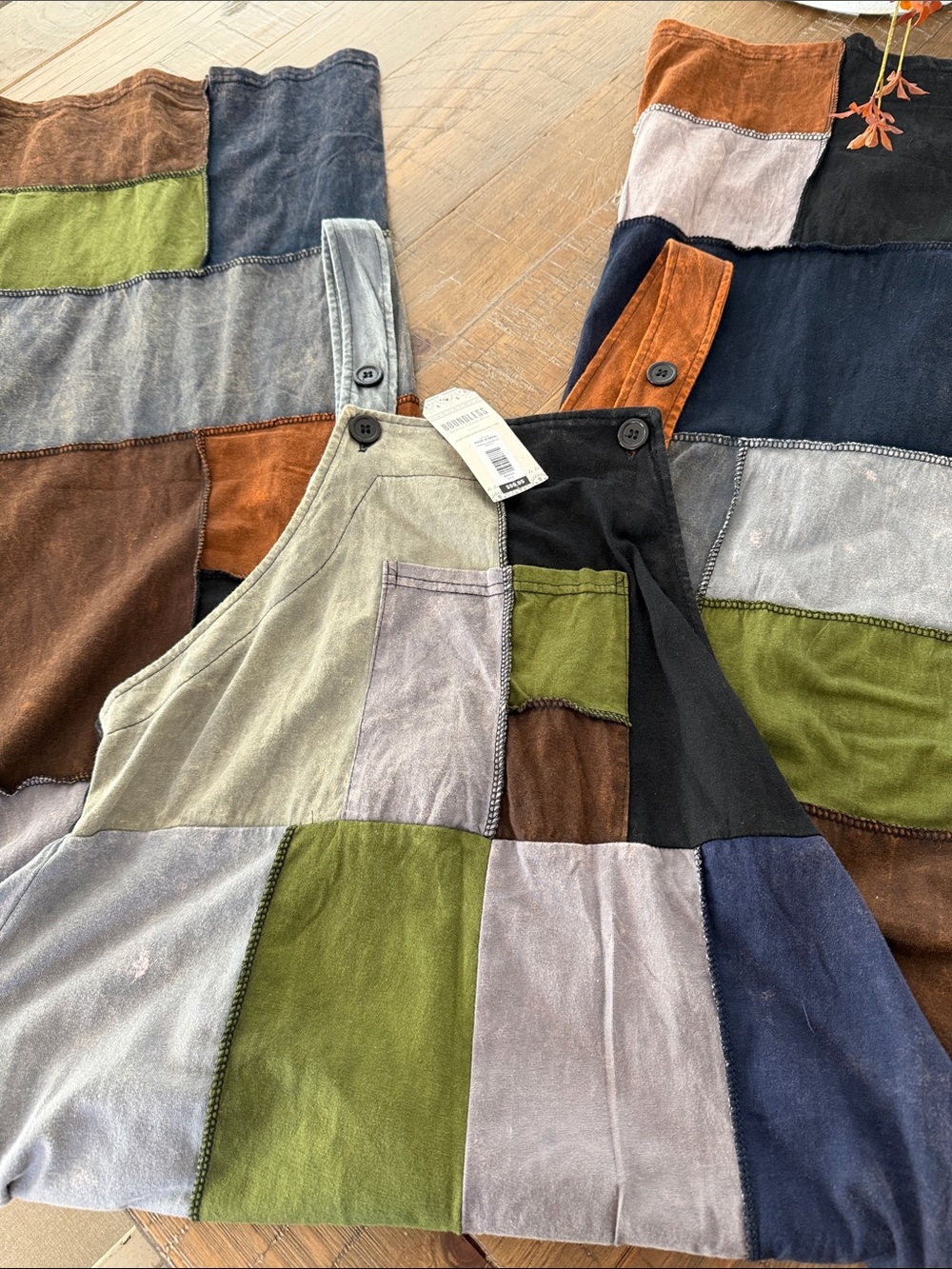 NWT Earthbound Colorblock Overalls